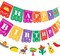 Fiesta Happy Birthday Banner 2Pcs Mexican Pinata Banner Garland for Cinco de Mayo Taco Party Carnival Birthday Fiesta Party Decor
